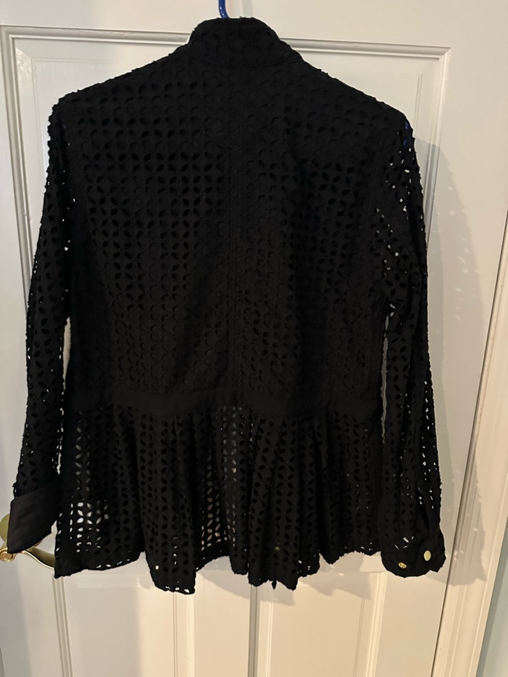 GAP Black Eyelet Utility Jacket with Gold-Tone Hardware & drawstring - Picture 5 of 7